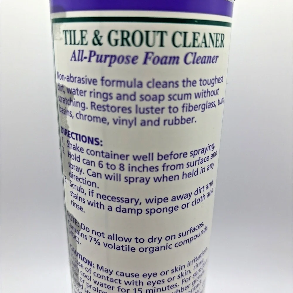 Vintage Fuller Brush Grout And Tile Cleaner All Purpose‎ Foam Cleaner 20oz Prop